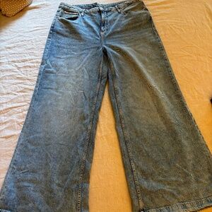 NWT On 34th High Waisted Wide Leg Denim Jeans Size 14